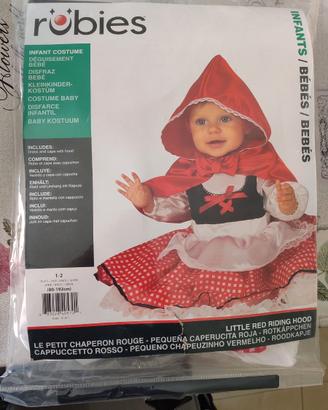 vestito cappuccetto rosso 1-2 anni
