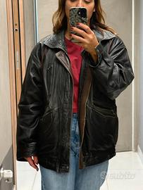 giubbotto vera pelle size L, unisex 
