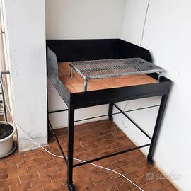 barbecue artigianale ferro 100 x 100 cm