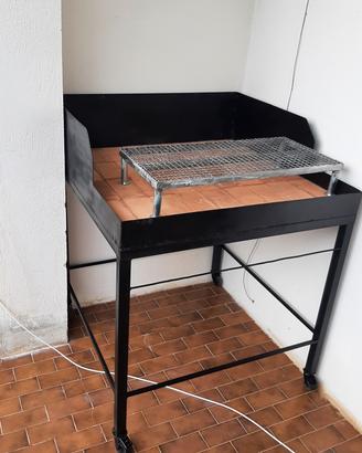 barbecue artigianale ferro 100 x 100 cm