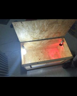 Teca per rettili comprese lampade,80x40x40