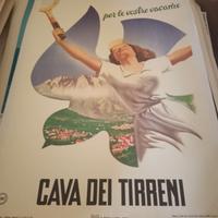 manifesto poster pubblicitario cava tirreni 1960s