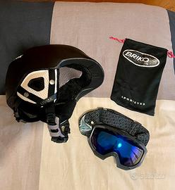 Casco ed occhiali sci