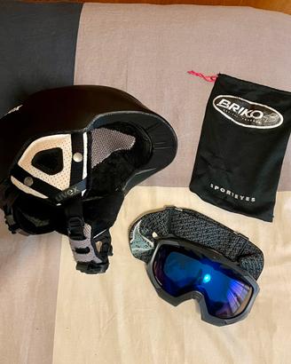 Casco ed occhiali sci