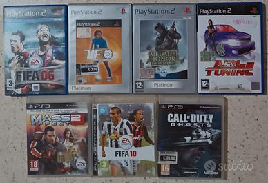 5 giochi play station 2 + 3  play station 3 usati