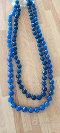Collana in agata calcedonio 
