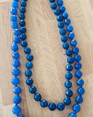 Collana in agata calcedonio 