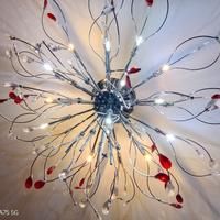 lampadario moderno a cristalli effetto medusa nuov