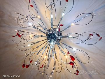 lampadario moderno a cristalli effetto medusa nuov