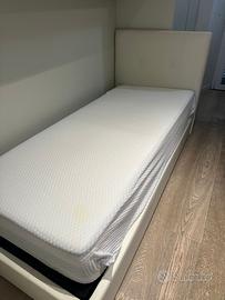 Letto singolo contenitore e materasso