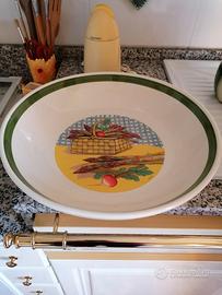 piatto vassoio 38cm decorato made Italia Diamante