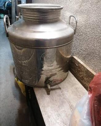 2  taniche  acciaio inox  30 litri x olio