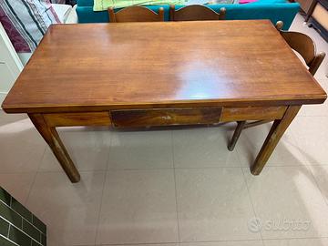 Tavolo / Scrittoio in legno massello con cassetto