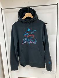 Felpa nuova cappuccio Miami Marlins