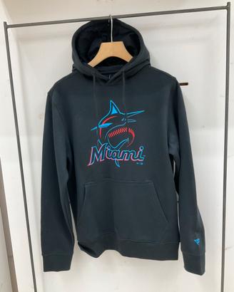 Felpa nuova cappuccio Miami Marlins