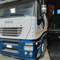 Iveco Stralis 480 4 assi cassone fisso + gru Effer