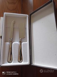 Set per formaggi vintage acciaio e argentato