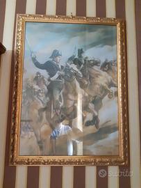 Quadro raffigurante Carabinieri a cavallo 
