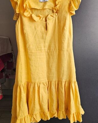Vestito giallo in lino