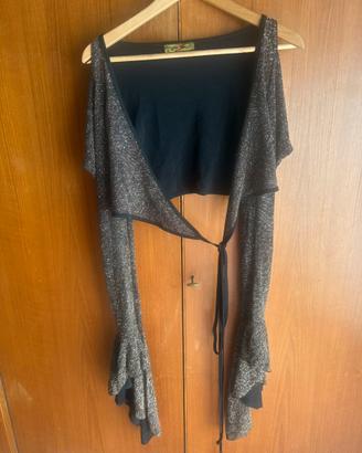 Top a maniche lunghe effetto laminato – Taglia S