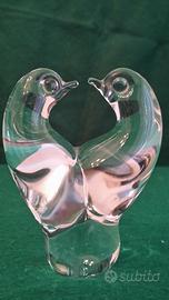 Statua cristallo "Il bacio dei piccioni"
