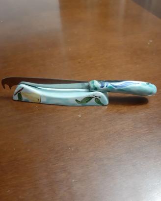 set coltello per formaggio decorato a mano