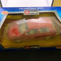 Modellino Auto Volkswagen Golf Rossa Burago 1:24