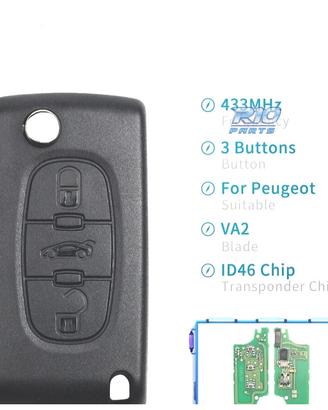 CHIAVE COMPLETA PEUGEOT 307 308 407 607