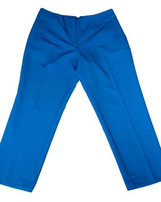 pantaloni estivi leggeri taglio carota azzurri blu