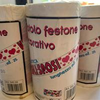 5 Nastri in pvc 25 mt per sposi decorativi