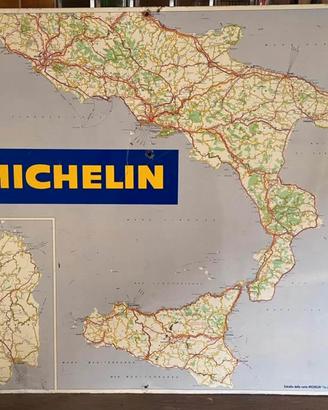 Targhe Michelin vintage in metallo Mappa 1974