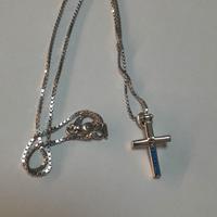 Collana Comete Gioielli Croce Argento 925 