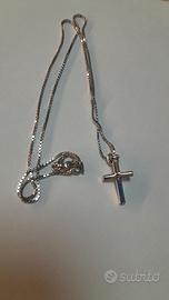 Collana Comete Gioielli Croce Argento 925 