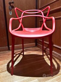 2 sedie Kartell Masters color rosso ruggine 