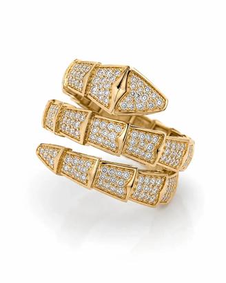 Anello serpente oro giallo e diamanti