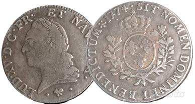 REPLICA MONETA FRANCESE 1714 FRANCIA LUIGI XV FG