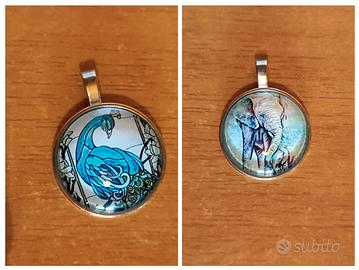 Ciondoli con animali (pavone e elefante)