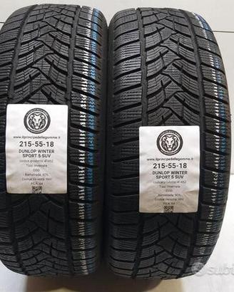 2 gomme 215 55 18 dunlop a41452