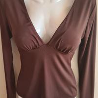 Maglia scollo a V indossata 1 volta elasticizzata