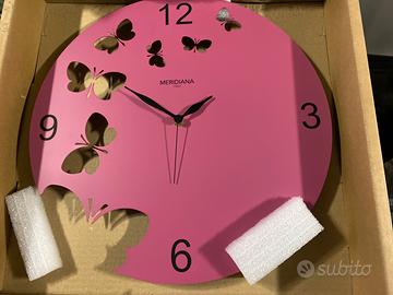 Orologio da muro Meridiana Butterfly Magenta