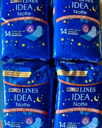 Assorbenti Lines Idea Notte con ali - 6 pacchi