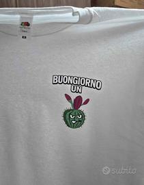 T-shirt cactus Buongiorno bianca taglia M