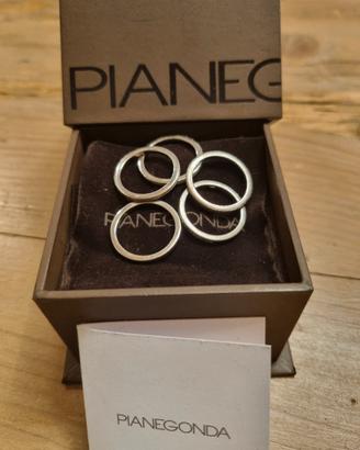 Anello 5 fedine Pianegonda serie Love Bond argento