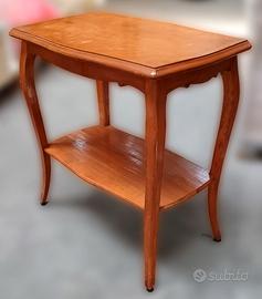 Tavolino vintage porta TV, in legno massello
