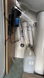 Impianto osmosi 4 stadi + pompa booster