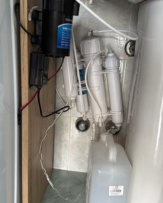 Impianto osmosi 4 stadi + pompa booster