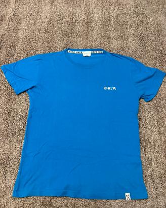 T-shirt blu con logo Berna