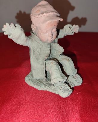 scultura in argilla 10x13x12 cm ca
