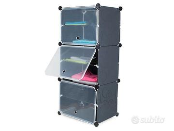 Scarpiera Salvaspazio Modulare con 6 Ripiani