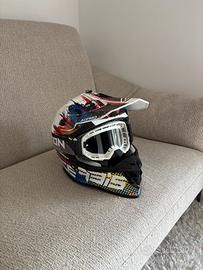 Casco cross acerbis e mascherina